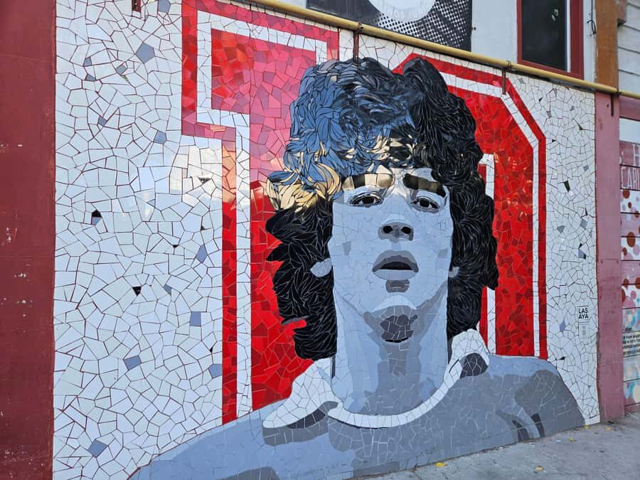 Maradona Tour: Murals, Chapel, Stadium, Museum, Casa D10S - La Paternal murals, the chapel, and a quick café pause